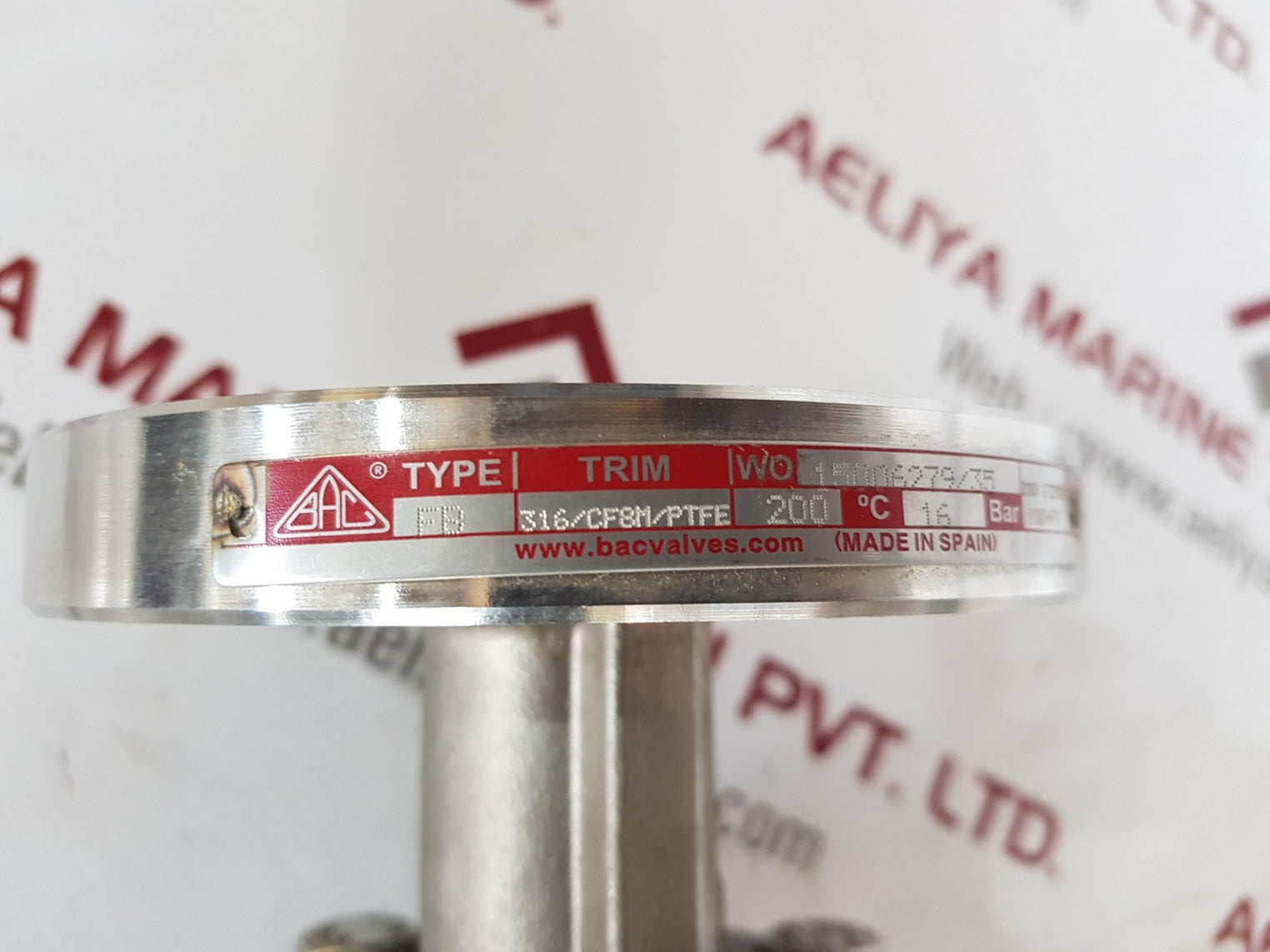 Bac fb 316/cf8m/ptfe flanged ball valve 16bar