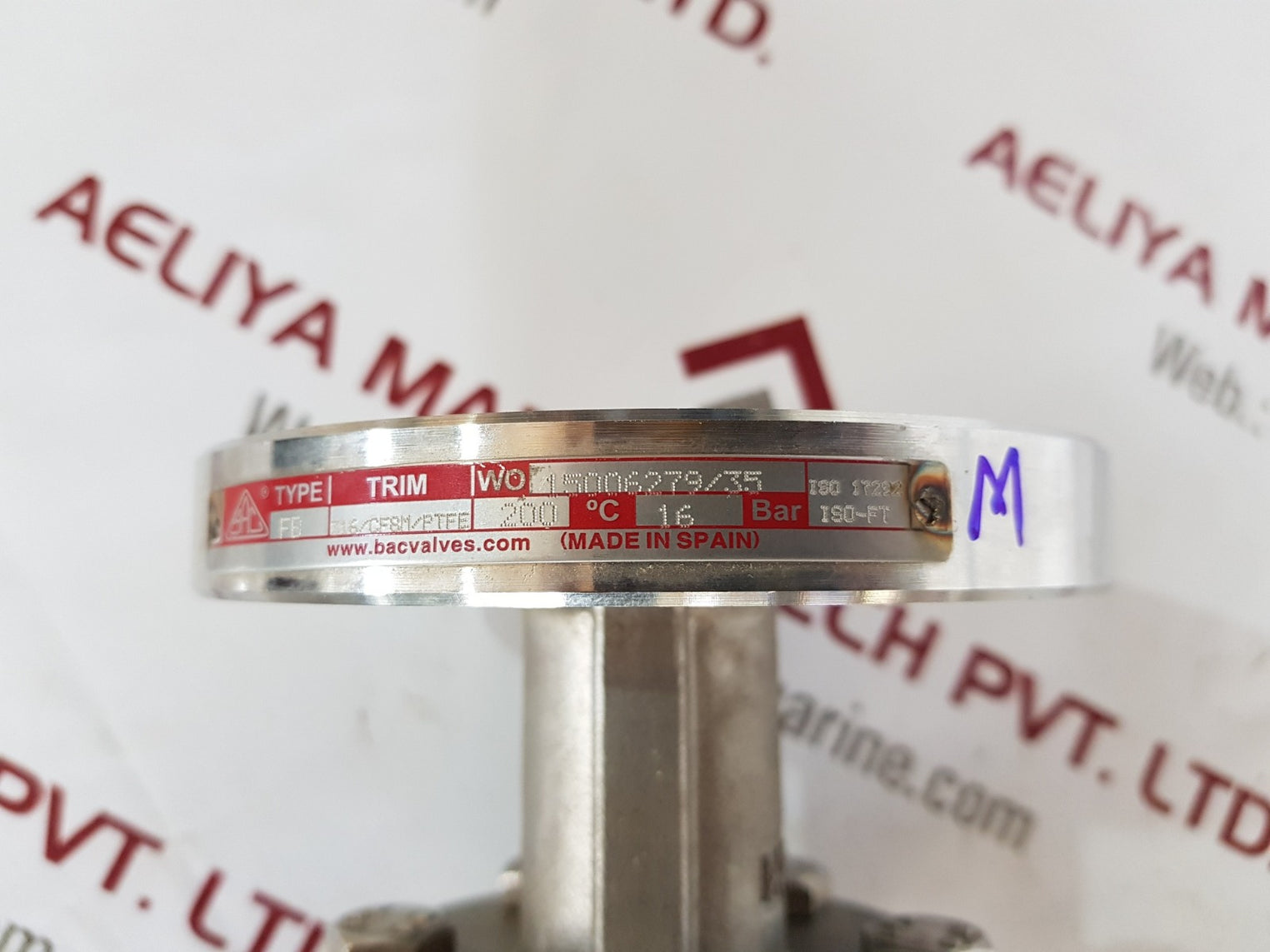 Bac fb 316/cf8m/ptfe flanged ball valve 16bar