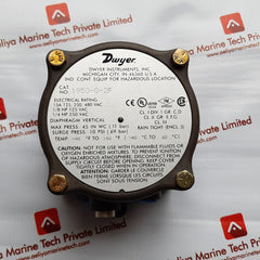 Dwyer 1950-0-2f explosion-proof pressure switch