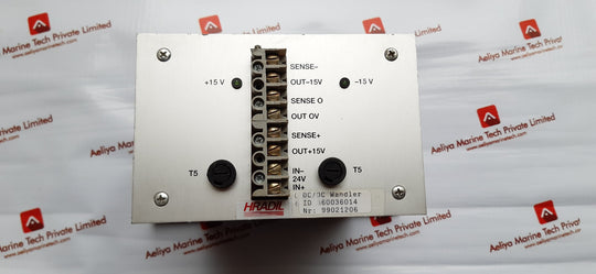 Hradil converter +24 volt/15 volt 5 amp dc/dc 660036014:liebherr