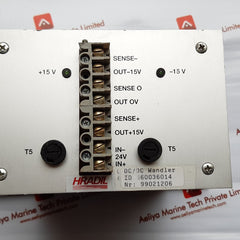 Hradil converter +24 volt/15 volt 5 amp dc/dc 660036014:liebherr