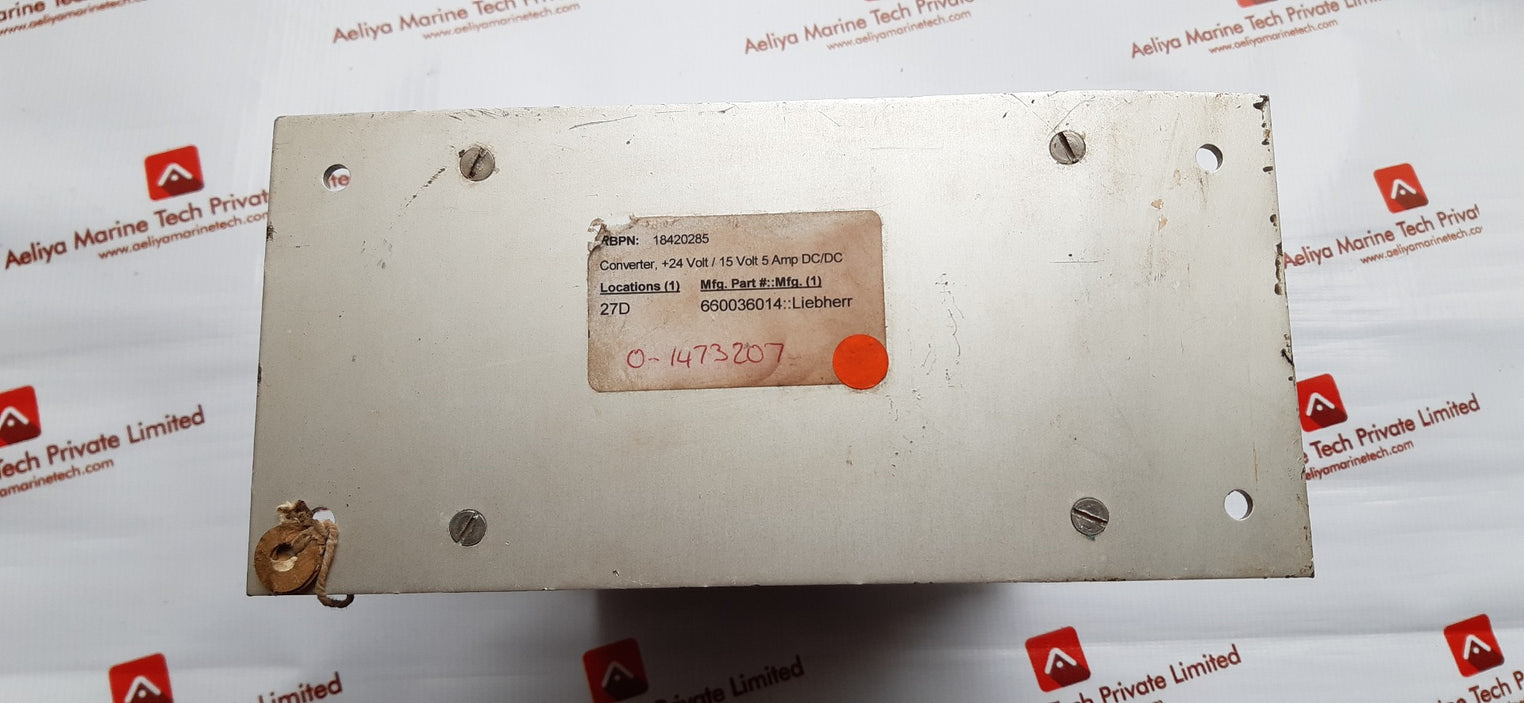 Hradil converter +24 volt/15 volt 5 amp dc/dc 660036014:liebherr