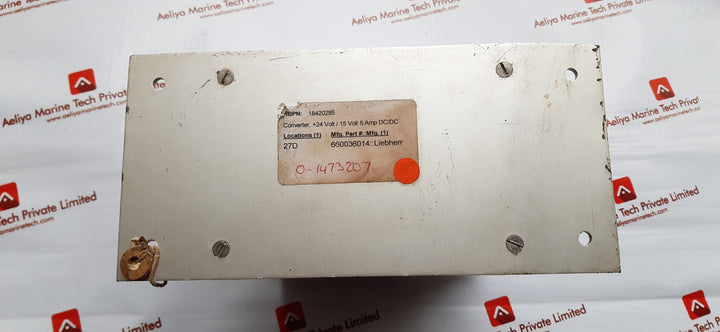 Hradil converter +24 volt/15 volt 5 amp dc/dc 660036014:liebherr