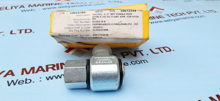 Parker s2203-8-8 swivel