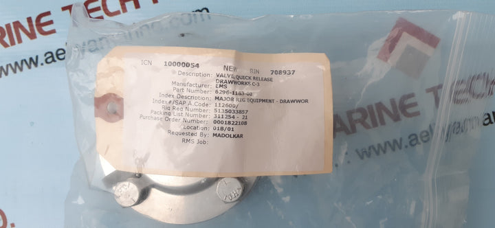 6296-1183-00 valve quick release drawworks c-3
