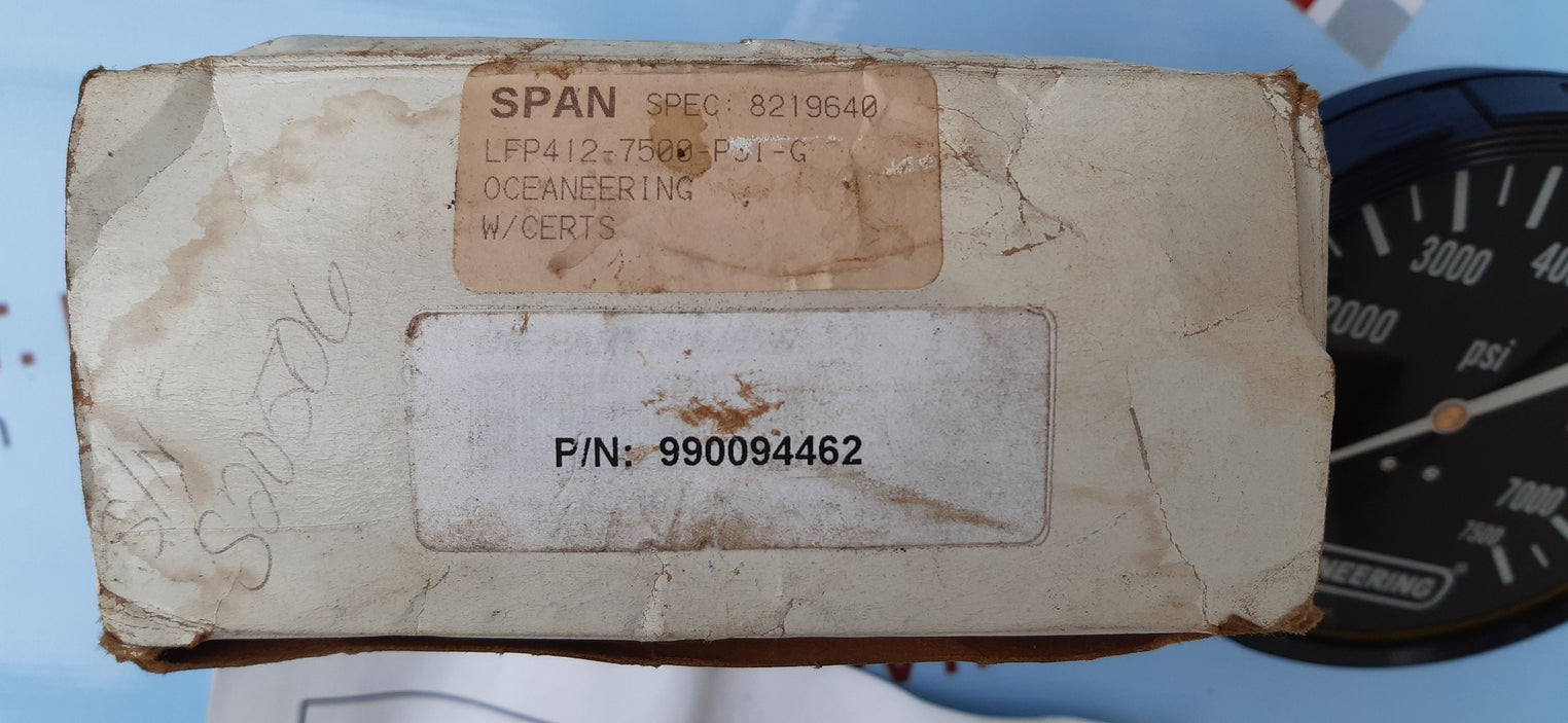 Oceaneering lfp412-7500-psi-g pressure gauge