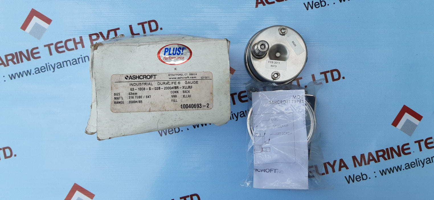 Ashcroft 63-1008-s-02b-2000# industrial duralife gauge
