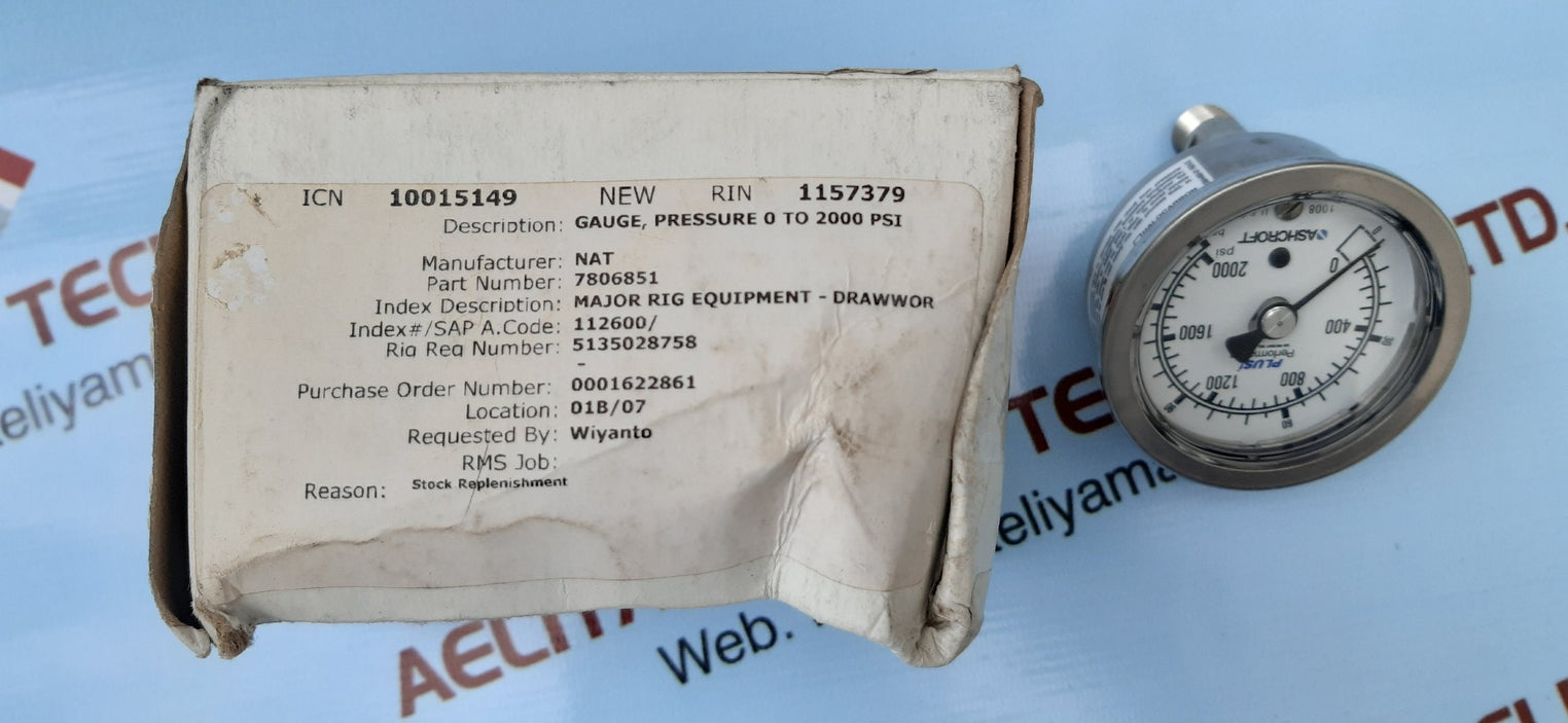 Ashcroft 63-1008-s-02b-2000# industrial duralife gauge