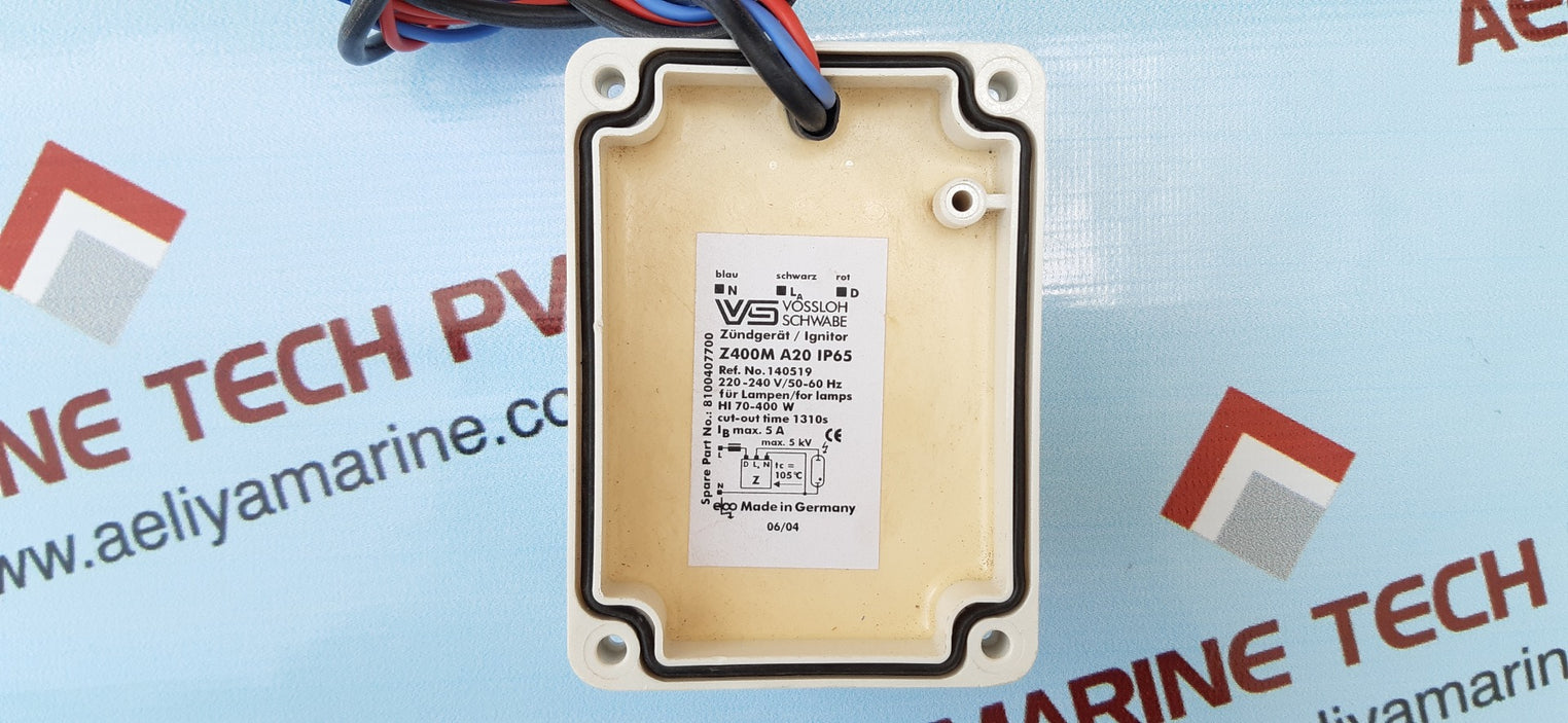 vossloh schwabe z400m a20 ignitor unit ip65