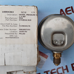 Wika 213.53.063 pressure gauge 0 to 21 kg/cm2 & psi