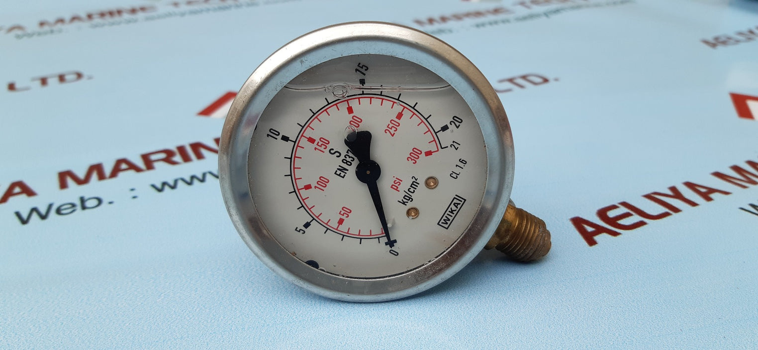 Wika 213.53.063 pressure gauge 0 to 21 kg/cm2 & psi