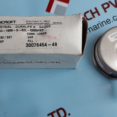 Ashcroft 63-1008-s-02l-5000# industrial duralife gauge 0 to 5000 psi
