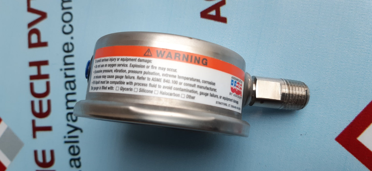 Ashcroft 63-1008-s-02l-5000# industrial duralife gauge 0 to 5000 psi