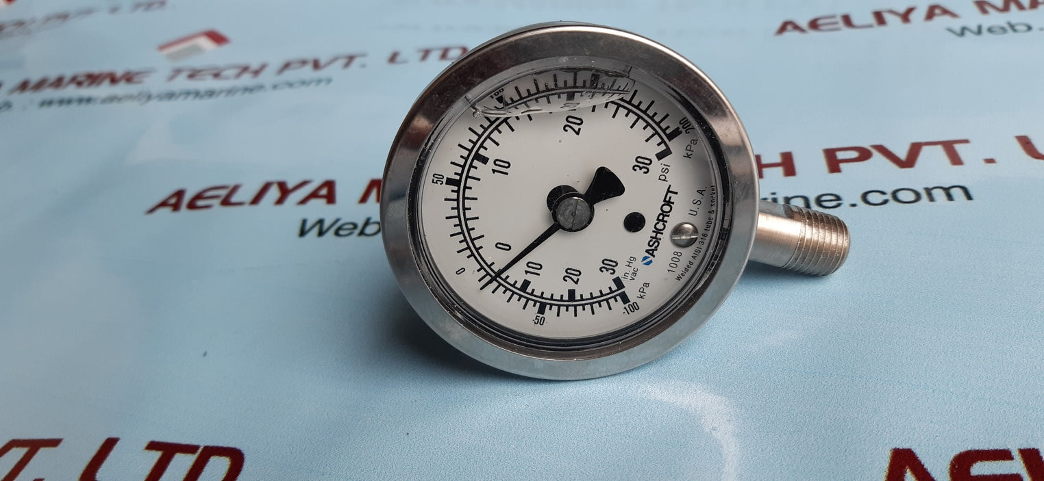 Ashcroft 63-1008-sl-02l-v/30#/kp industrial duralife gauge