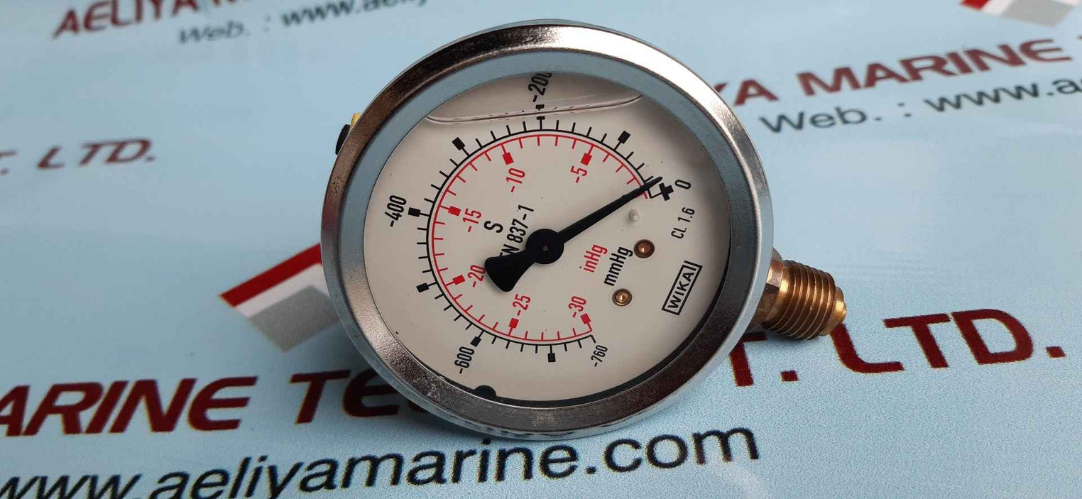 Wika 213.53.063 pressure gauge rnge -760 mmhg & inhg