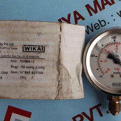 Wika 213.53.063 pressure gauge rnge -760 mmhg & inhg