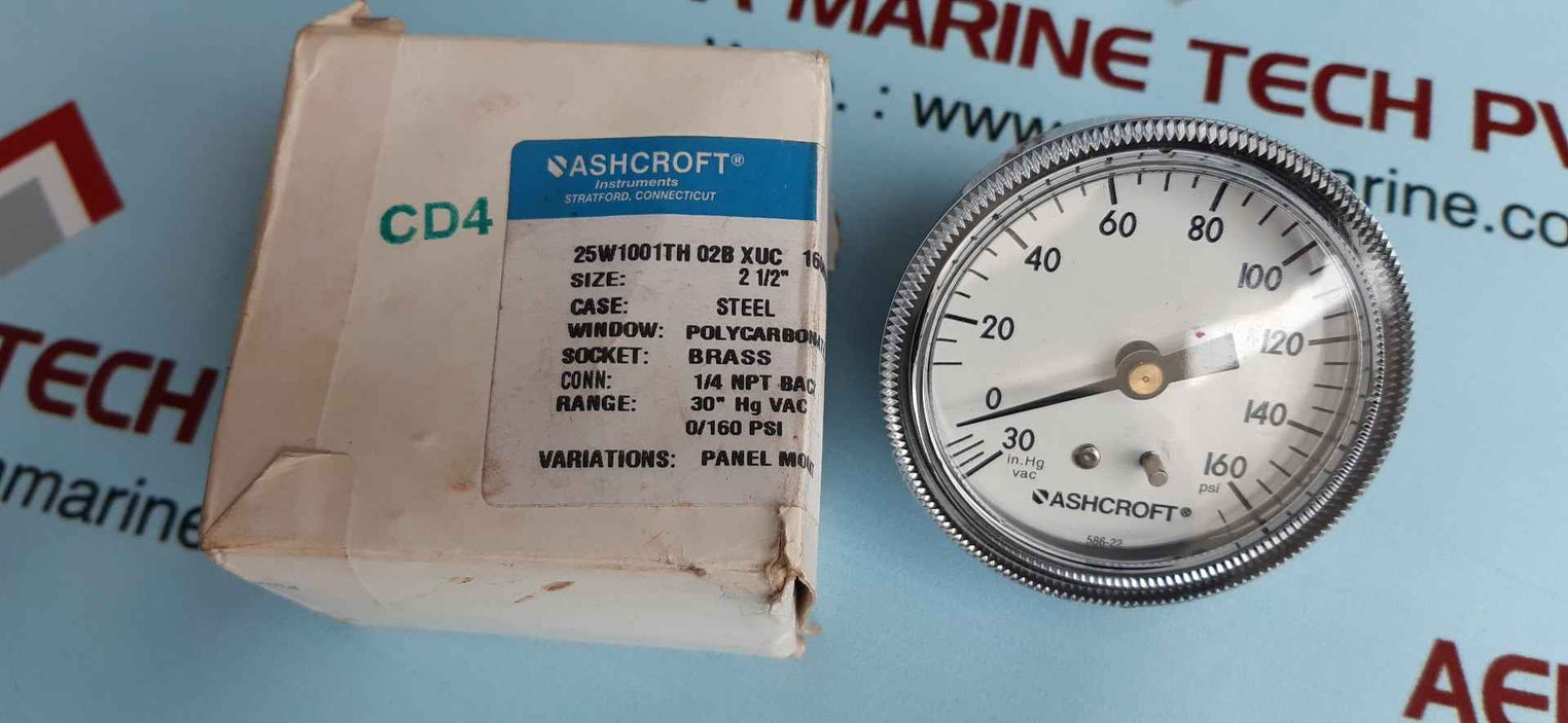 Ashcroft 25w1001th 02b xuc 160#&vac pressure gauge