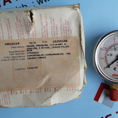 ADARSH LIOUID FILLED PRESSURE GAUGE,1/4 IN NPT,0-5000 PSI,4 IN DIAL DISPLAY