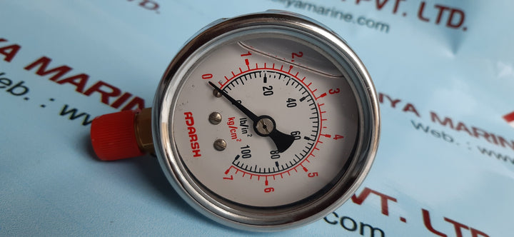 ADARSH LIOUID FILLED PRESSURE GAUGE,1/4 IN NPT,0-5000 PSI,4 IN DIAL DISPLAY