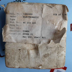 Electromatic S-system sc 215 220 time delay relay