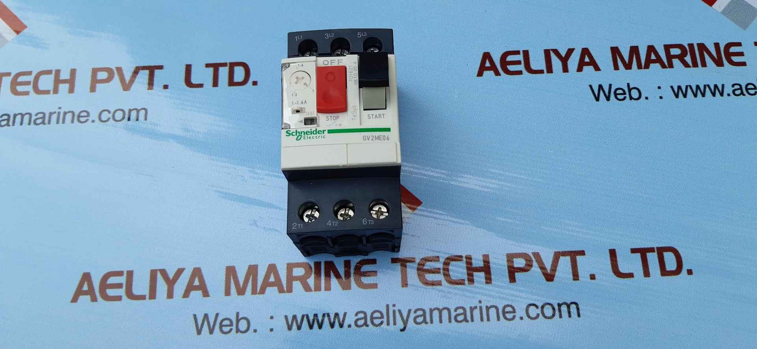 Schneider electric telemecanique gv2me06 1-1.6a circuit breaker