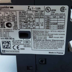 Schneider electric telemecanique gv2me06 1-1.6a circuit breaker