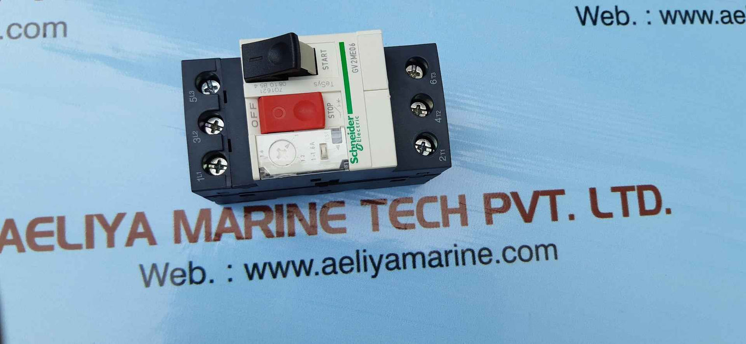 Schneider electric telemecanique gv2me06 1-1.6a circuit breaker