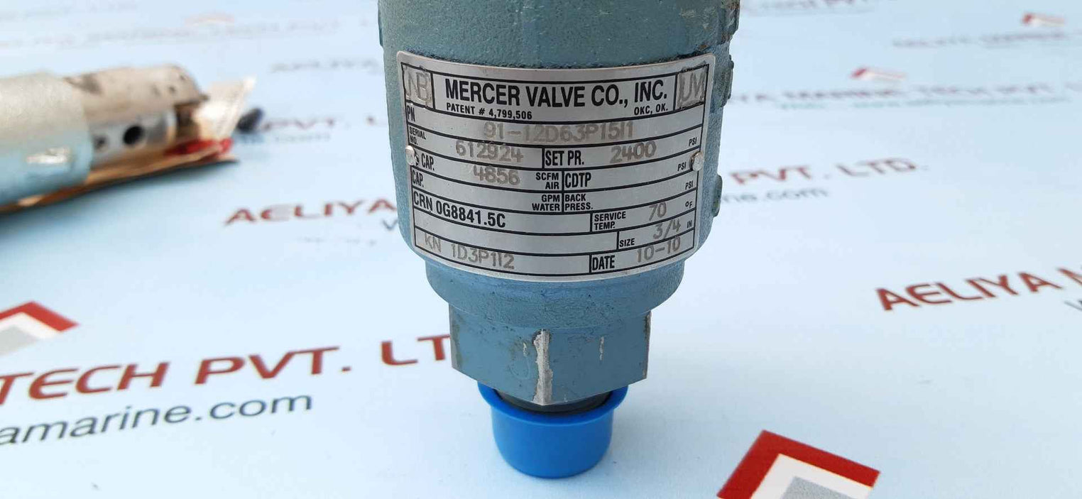 Mercer 91-12d63p15I1 relief valve