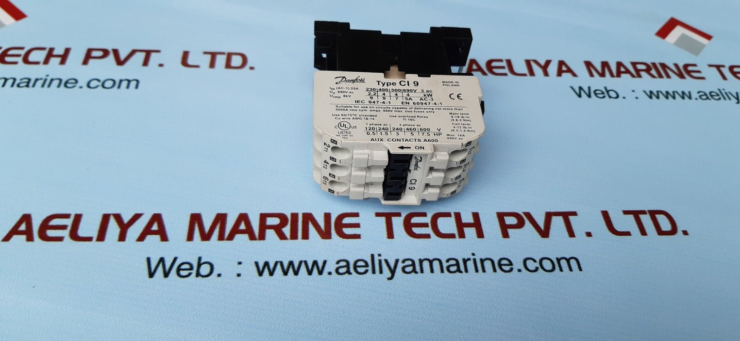Danfoss ci9 contactors max.16a 600v ac