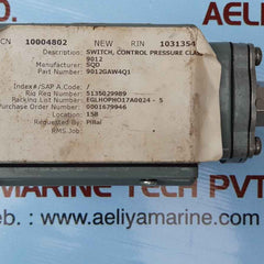Square D 9012 Gaw-4 Pressure Switch Series:C, 9012Gaw4Q1 (1.5-75 Psig 1-5.3Bar)