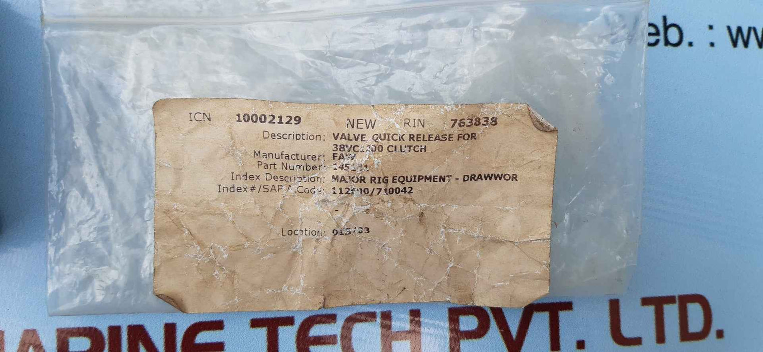 Eaton airflex 145141df quick release valve