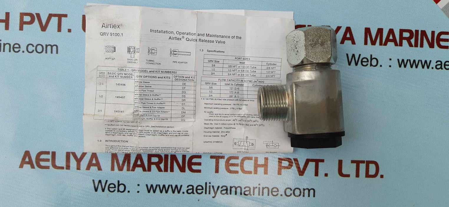 Eaton airflex 145141df quick release valve