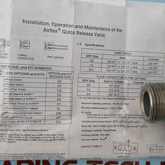 Eaton airflex 145141df quick release valve