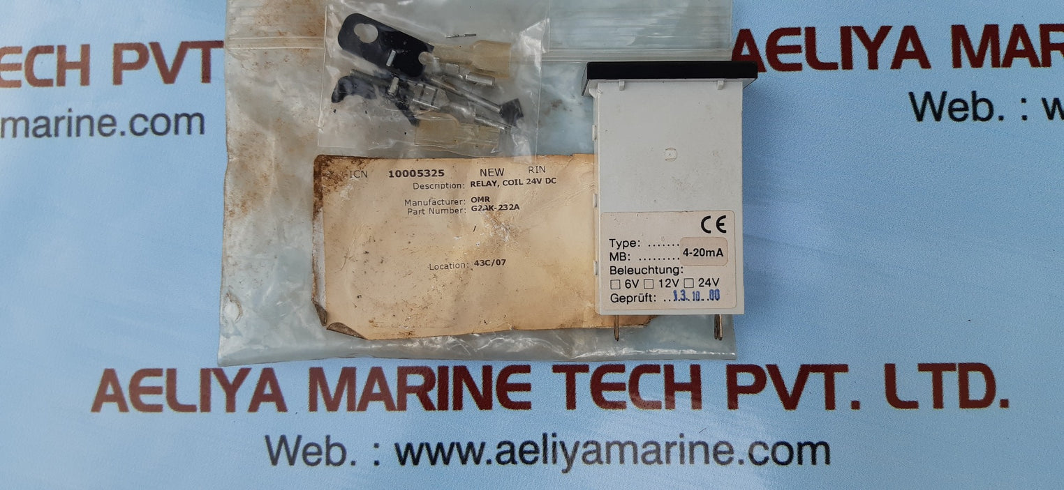 Omr g2ak-232a relay coil 24v dc