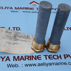 ROTOMETALS CORROSION INHIBITING ZINC PENCIL ANODE 1 IN DIA X 4IN LONG X 1 IN 3606K21