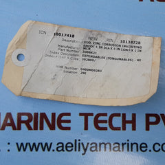 ROTOMETALS CORROSION INHIBITING ZINC PENCIL ANODE 1 IN DIA X 4IN LONG X 1 IN 3606K21