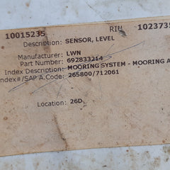 Liebherr 692833214 level sensor