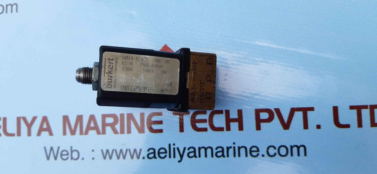 Burkert 6014 D 1,5 Fpm Ms Direct Acting Plunger Valve 230V 50Hz 8W