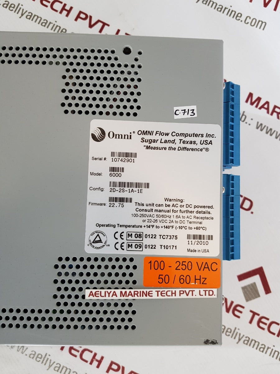omni 6000 2d-2s-1a-1e flow control computer
