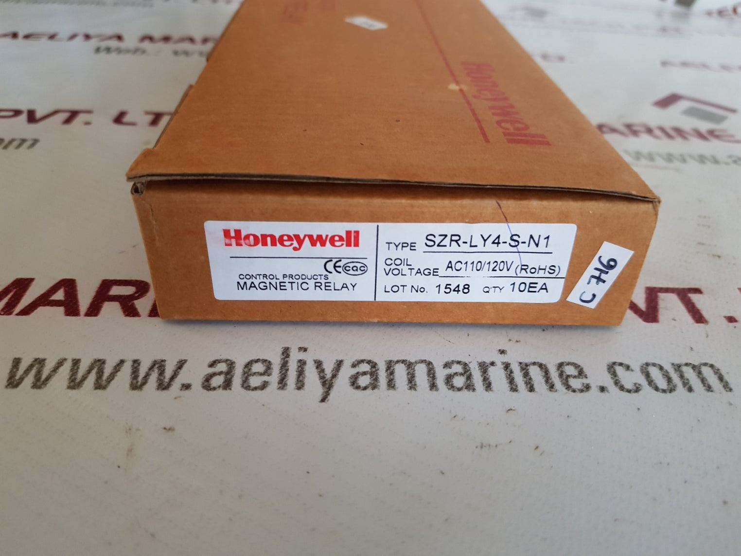 Lot Of 5X Honeywell Szr-ly4-s-n1 Power Relay 10A 250Vac
