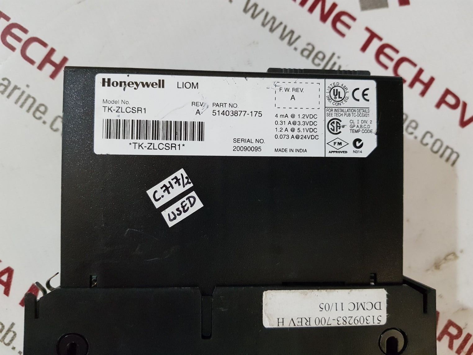 Honeywell tk-zlcsr1 plc module 51403877-175