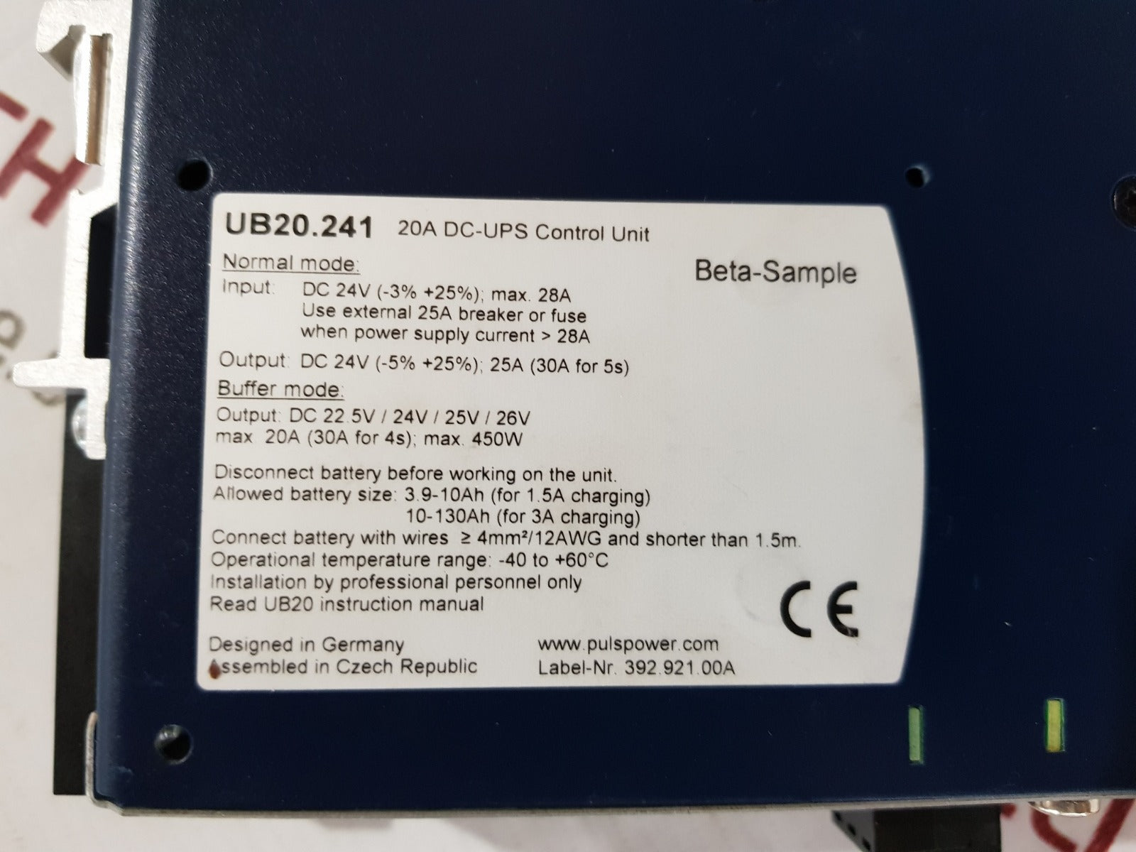 puls ub20.241 dc-upc power supply