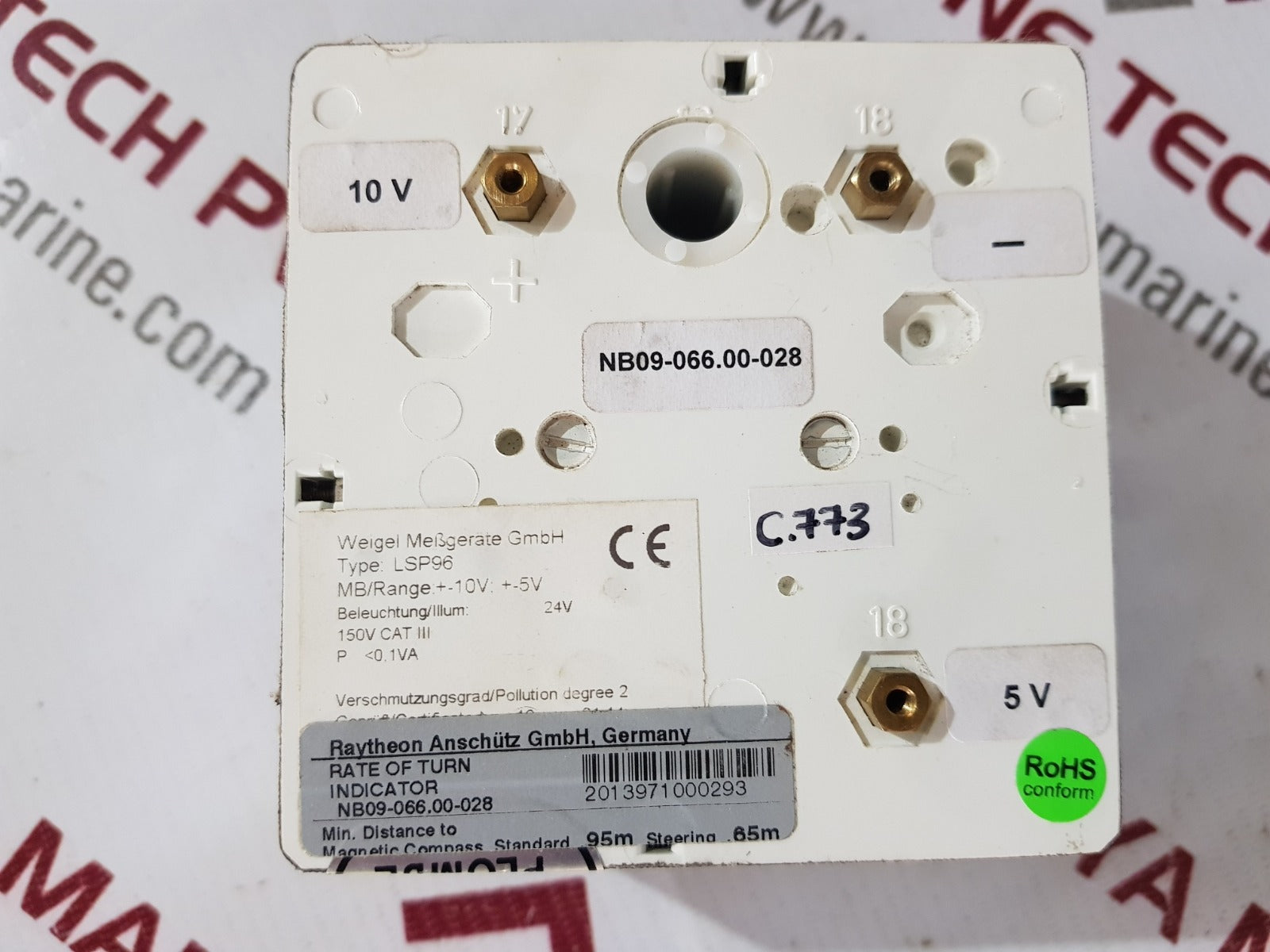 Raytheon anschutz nb09-066.00-028 rate of turn indicator