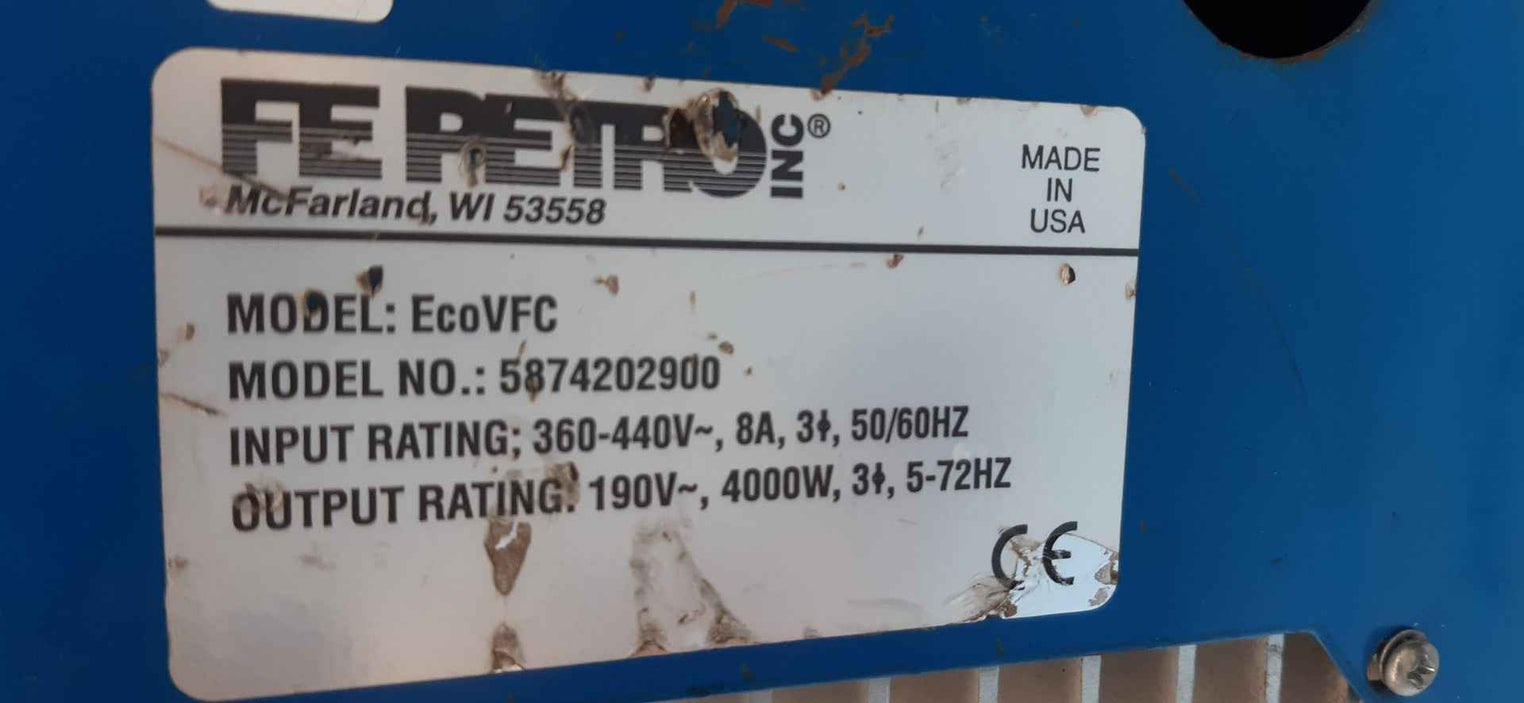 Fe petro ecovfc variable frequency controller 5874202900 rev 1.17
