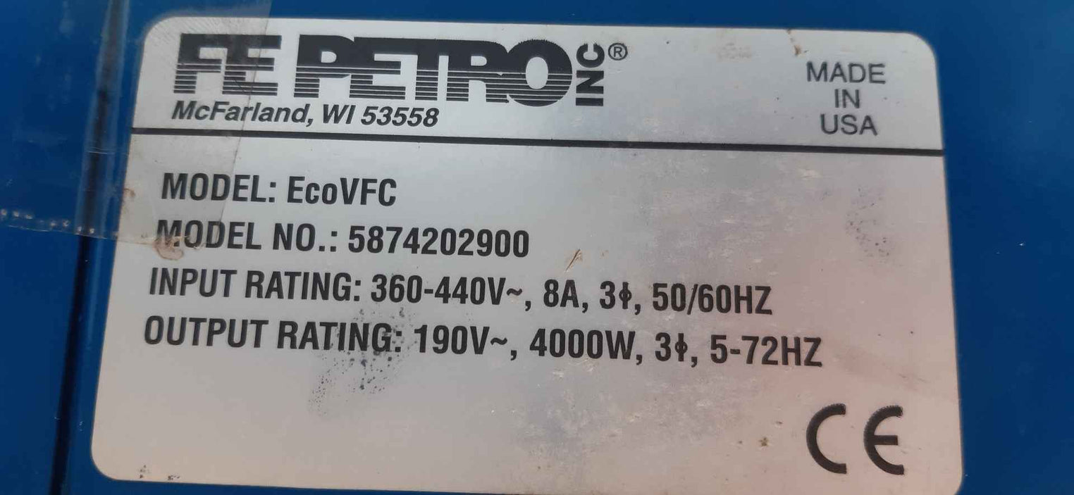 Fe petro ecovfc variable frequency controller 5874202900 rev 1.15