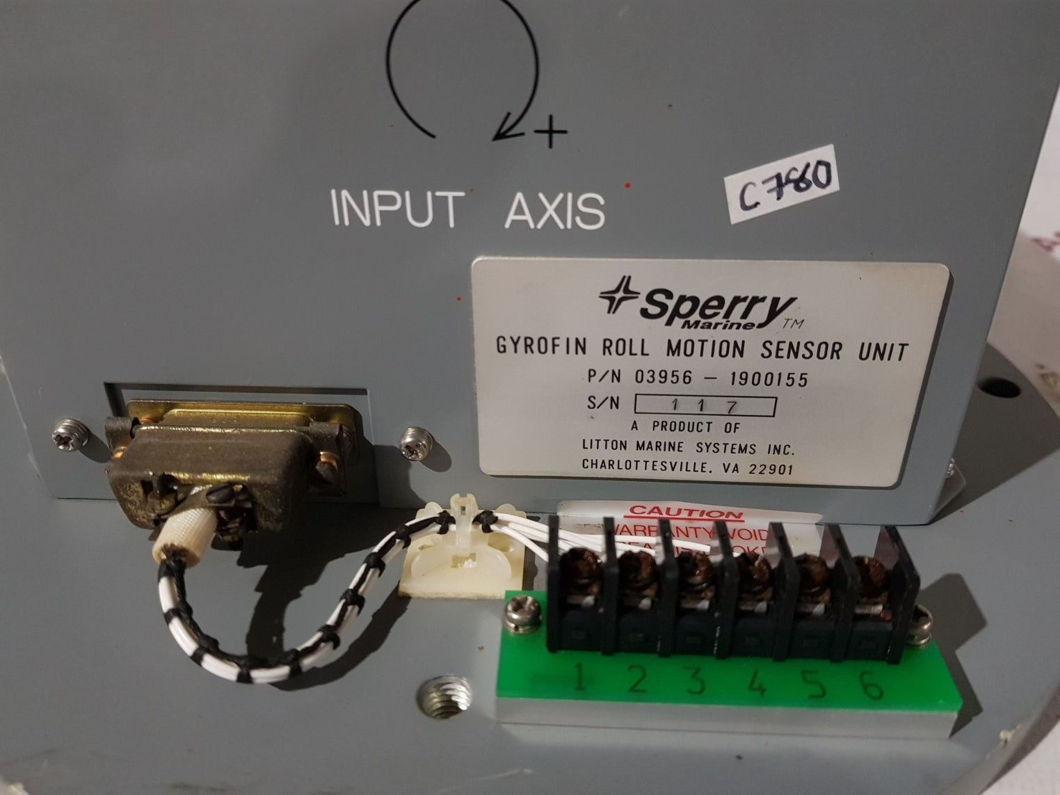 sperry marine 03956-1900155 gyrofin roll motion sensor unit