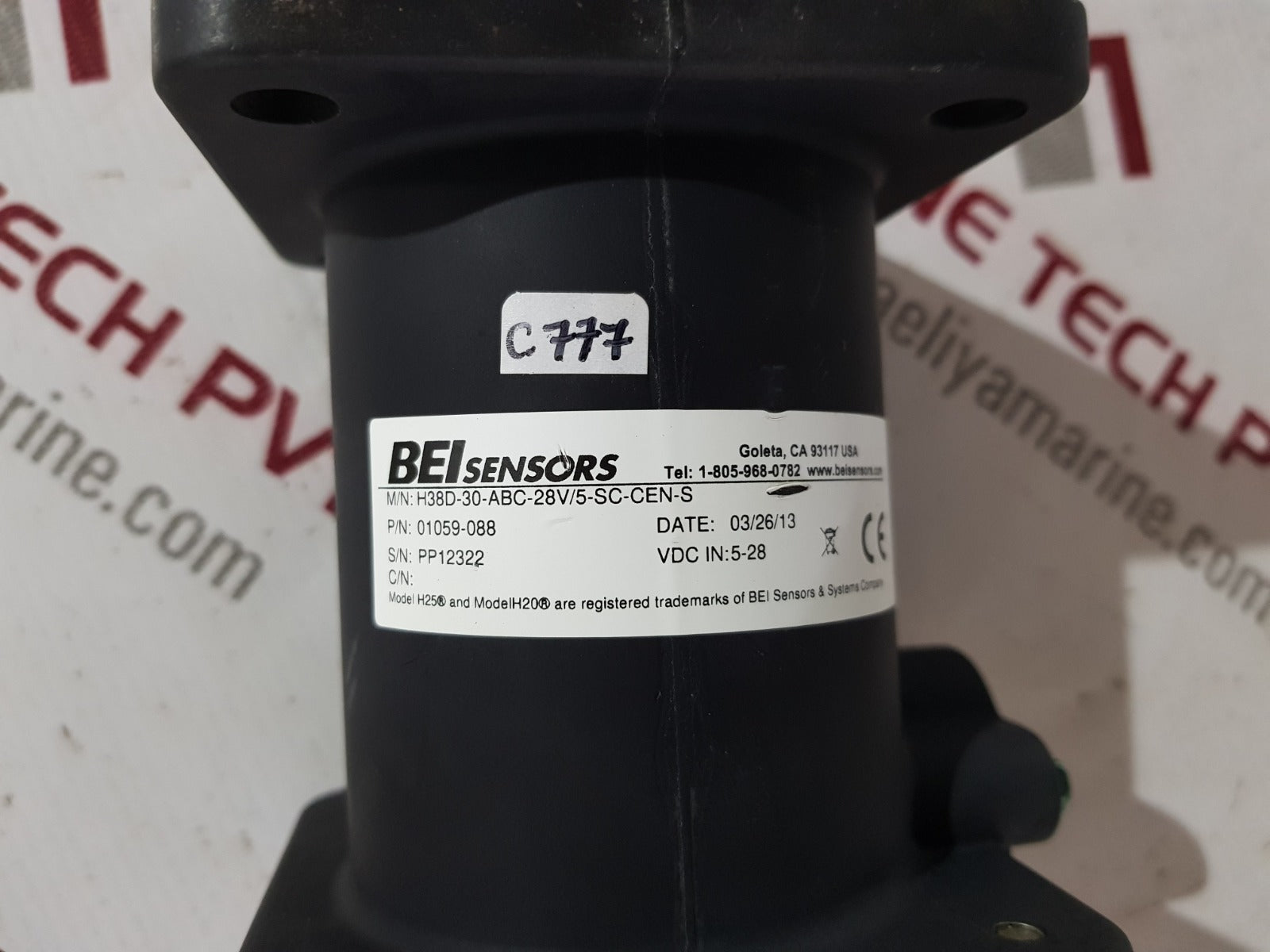 BEI sensors h38d-30-abc-28v/5-sc-cen-s optical encoder