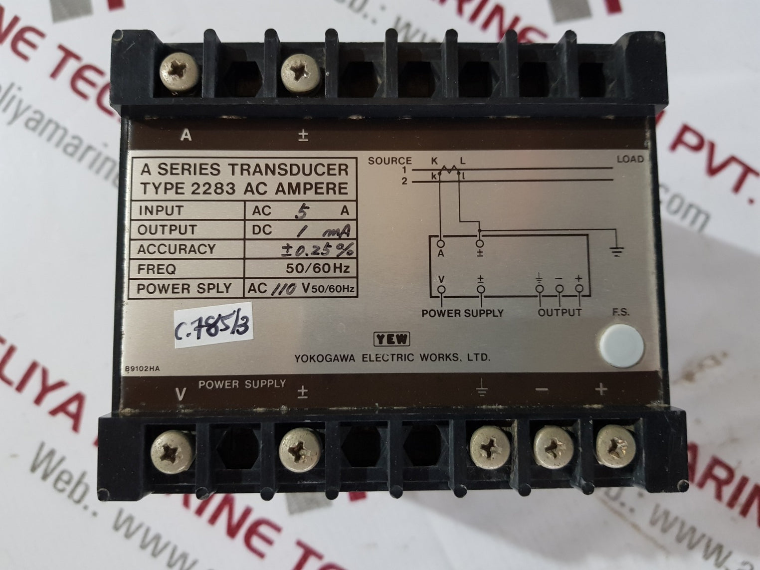Yokogawa a series transducer 2283 ac ampere