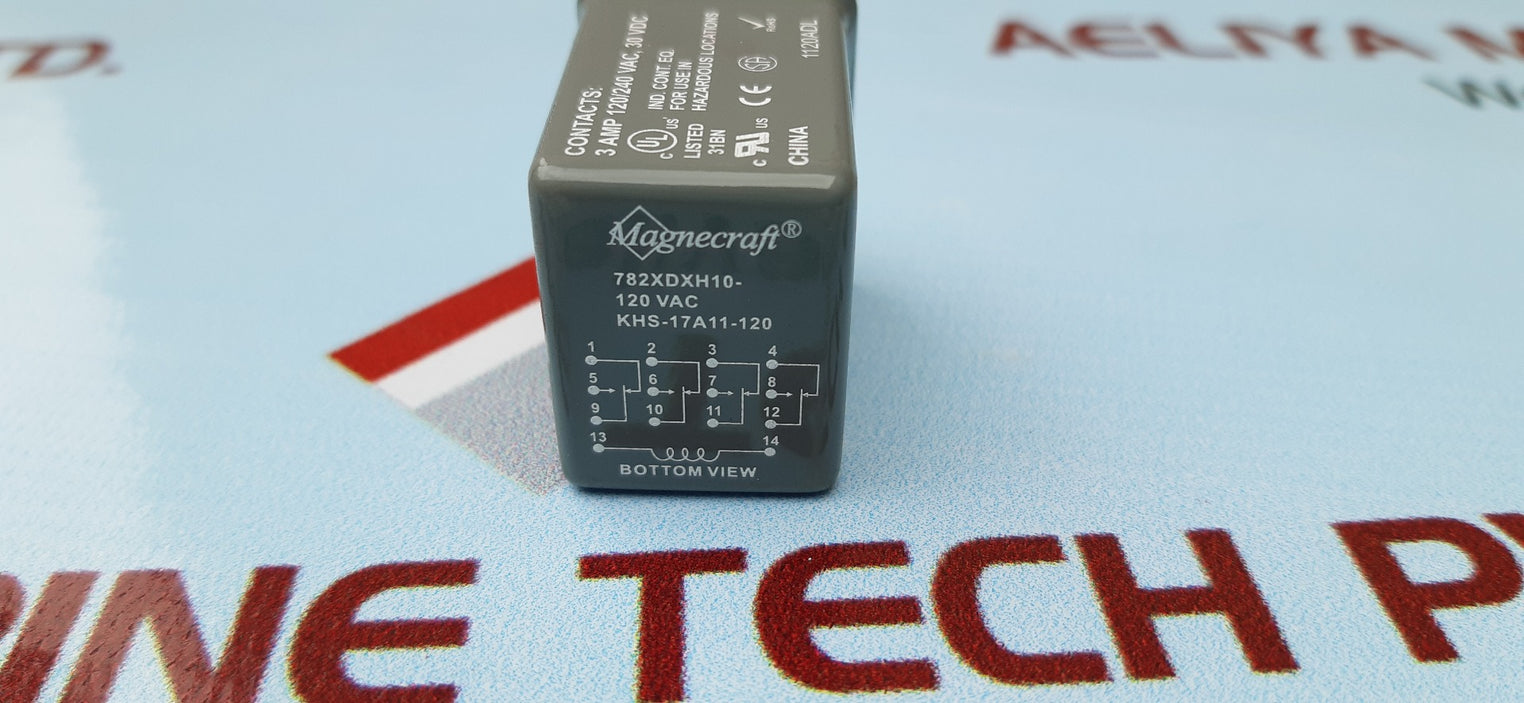 Magnecraft 782xdxh10-120 vac coil relay 3amp 120/240v