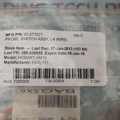 Parker rf2000 dishwasher probe assy 120vac